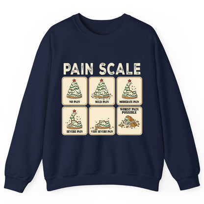 Pain Scale Christmas cookie pain scale Sweatshirt Navy product mockup