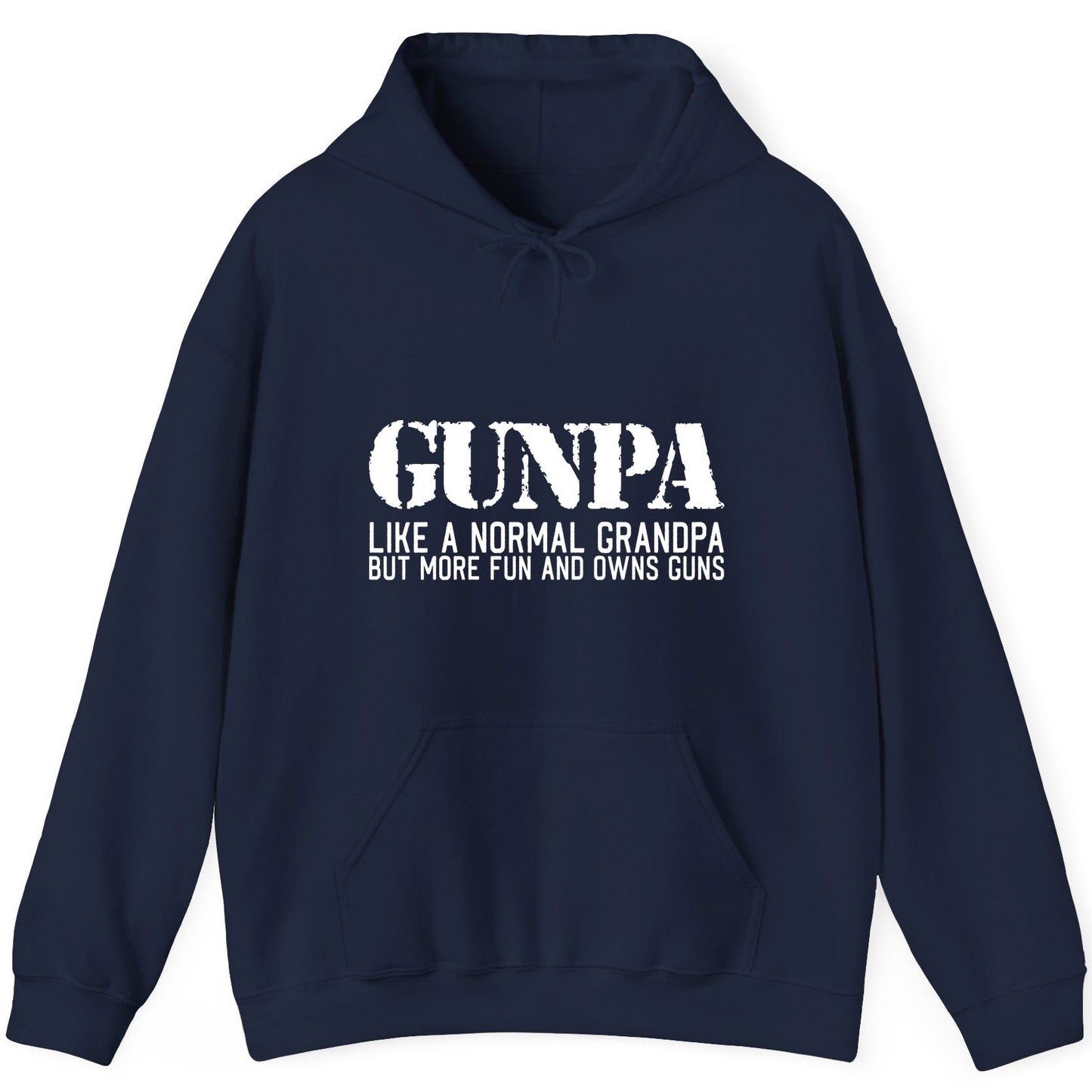 Gunpa Like a Normal Grandpa but More Fun and Owns Guns funny gun owner grandpa Hoodie Navy product mockup
