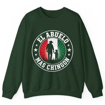 El Abuelo Mas Chingon mexican grandfather Sweatshirt Forest Green product mockup