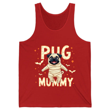 Pug Mummy pug Tank Top Red product mockup