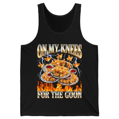 On My Knees for the Goon crab rangoon Tank Top Black product mockup
