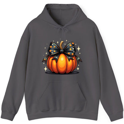Starry Bow Pumpkin Halloween pumpkin Hoodie Charcoal product mockup