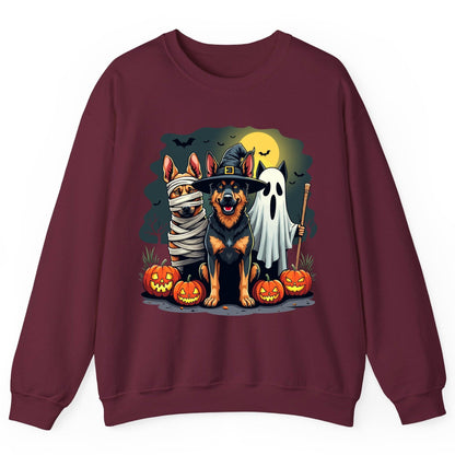 Halloween Dogs in Costumes Halloween dogs Sweatshirt Maroon product mockup
