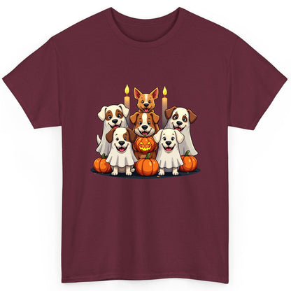 Cute Ghost Dogs Halloween Halloween dogs T-Shirt Maroon product mockup