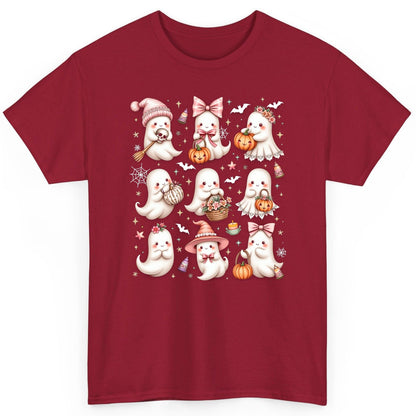 Cute Pink Halloween Ghosts cute Halloween ghosts T-Shirt Cardinal Red product mockup