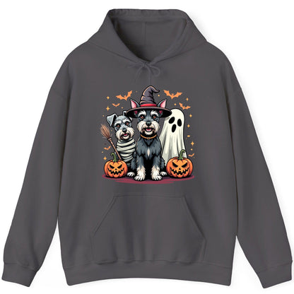 Halloween Schnauzer Dogs schnauzer dogs Hoodie Charcoal product mockup