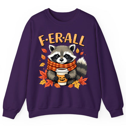 F ER All raccoon Sweatshirt Purple product mockup