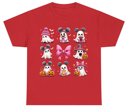 Cute Pink Halloween Ghosts Halloween ghosts Youth T-Shirt Red product mockup