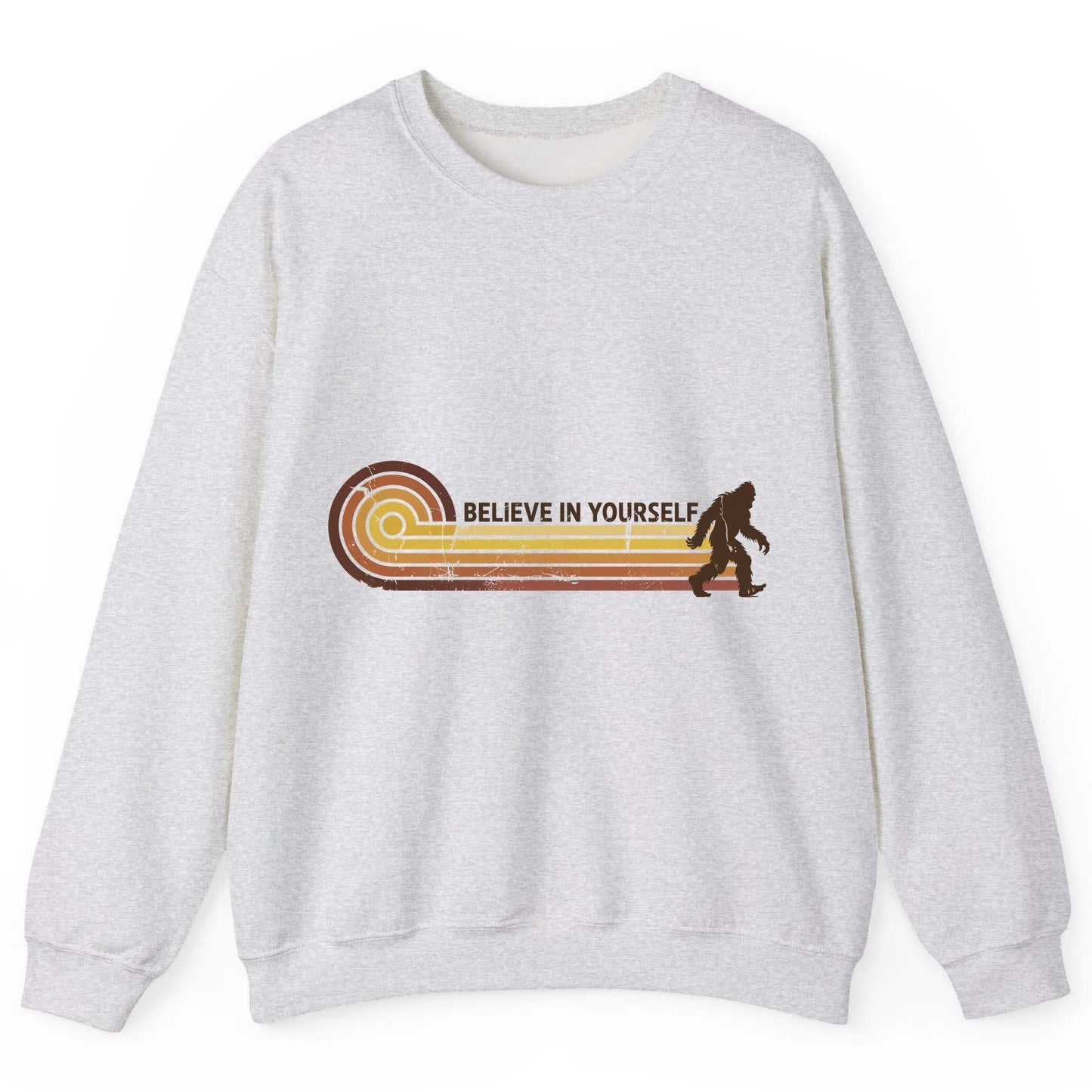Believe in Yourself bigfoot Sweatshirt Ash product mockup