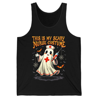 This Is My Scary Nurse Costume Halloween ghost nurse Tank Top Black product mockup