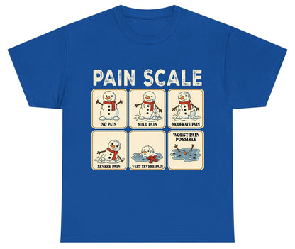 Pain Scale No Pain Mild Pain Moderate Pain Severe Pain Very Severe Pain Worst Pain Possible snowman Youth T-Shirt Royal