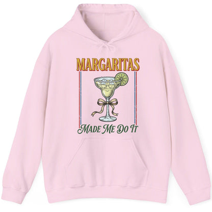 Margaritas Made Me Do It Funny Margarita Lovers Hoodie - product mockup - Light Pink