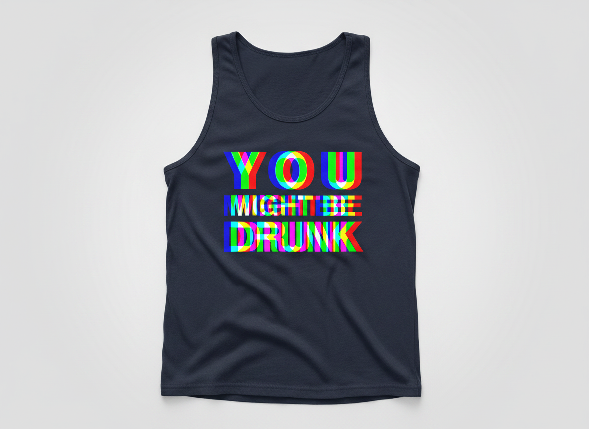 You Might Be Drunk Funny Party Humor Tank Top - Navy