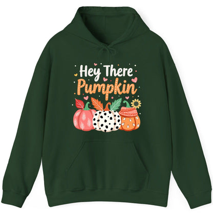 Hey There Pumpkin fall pumpkins Hoodie Forest Green product mockup