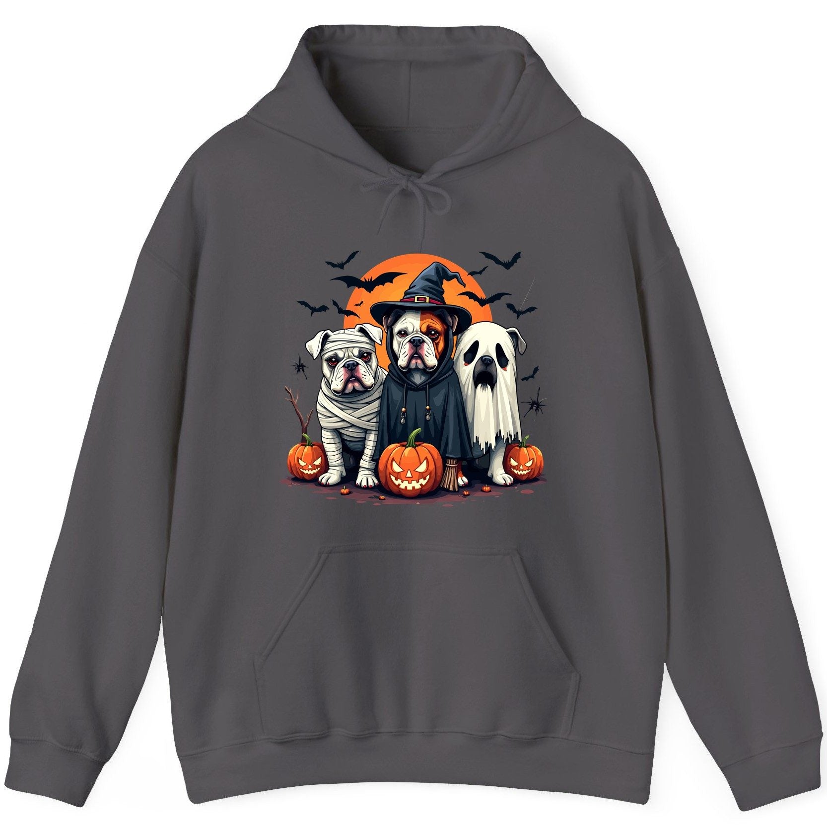 Halloween Bulldogs Costumes Halloween bulldogs Hoodie Charcoal product mockup
