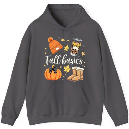 Fall Basics autumn essentials Hoodie Charcoal product mockup