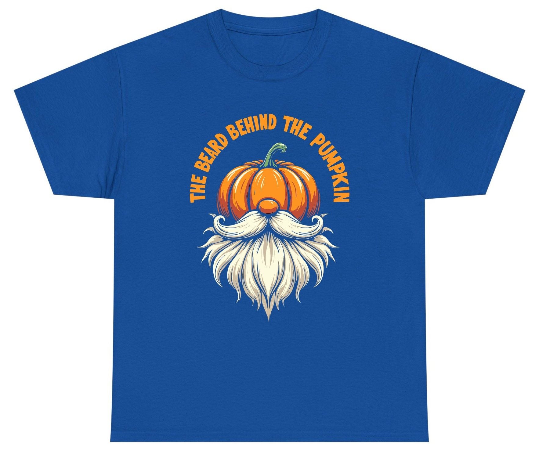 The Beard Behind the Pumpkin Halloween gnome Youth T-Shirt Royal product mockup