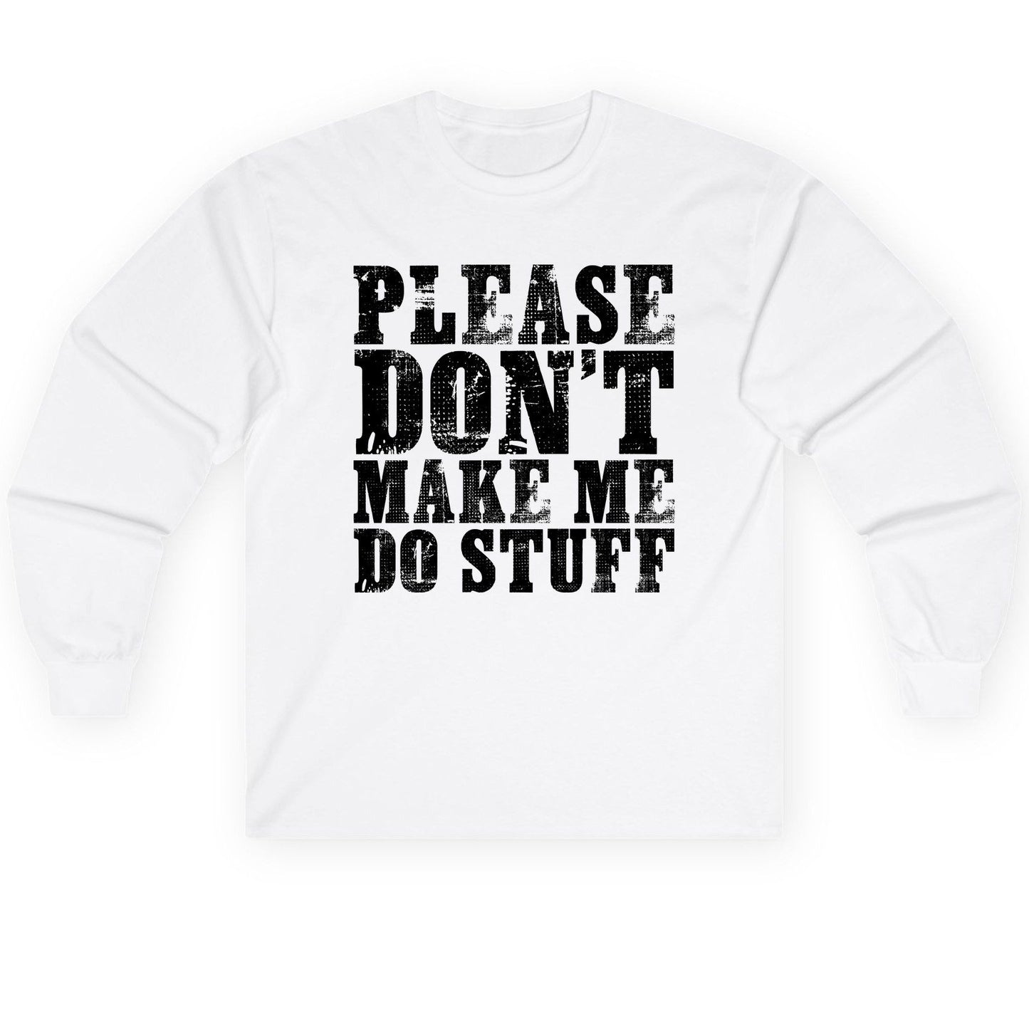 Solid Black Block minimalist geometric design Long Sleeve Tee White product mockup