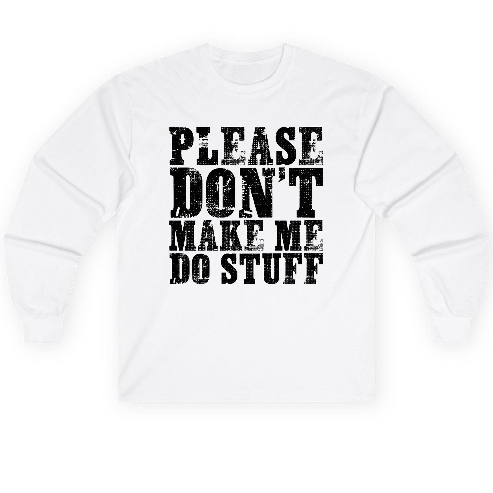 Solid Black Block minimalist geometric design Long Sleeve Tee White product mockup