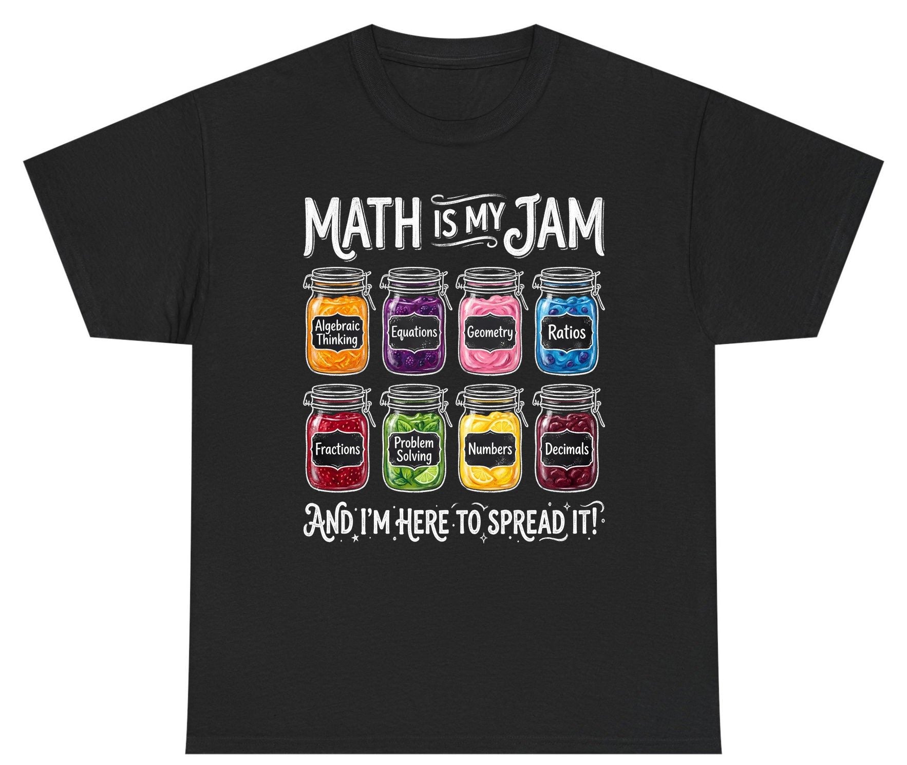 Math Is My Jam and I'm Here to Spread It! mathematics Youth T-Shirt Black product mockup