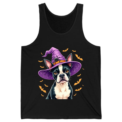 Halloween Boston Terrier Witch boston terrier Tank Top Black product mockup