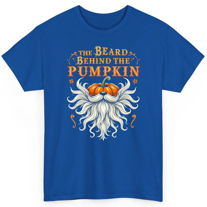 The Beard Behind the Pumpkin bearded dad T-Shirt Royal product mockup