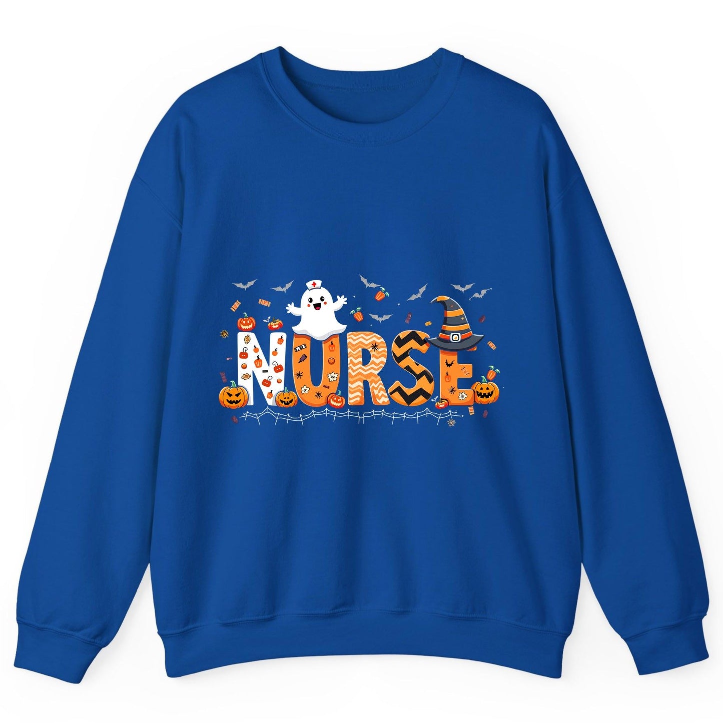 Nurse Halloween Sweatshirt Royal product mockup