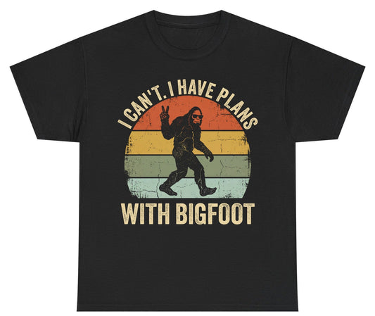 I Can't I Have Plans with Bigfoot bigfoot Youth T-Shirt Black product mockup