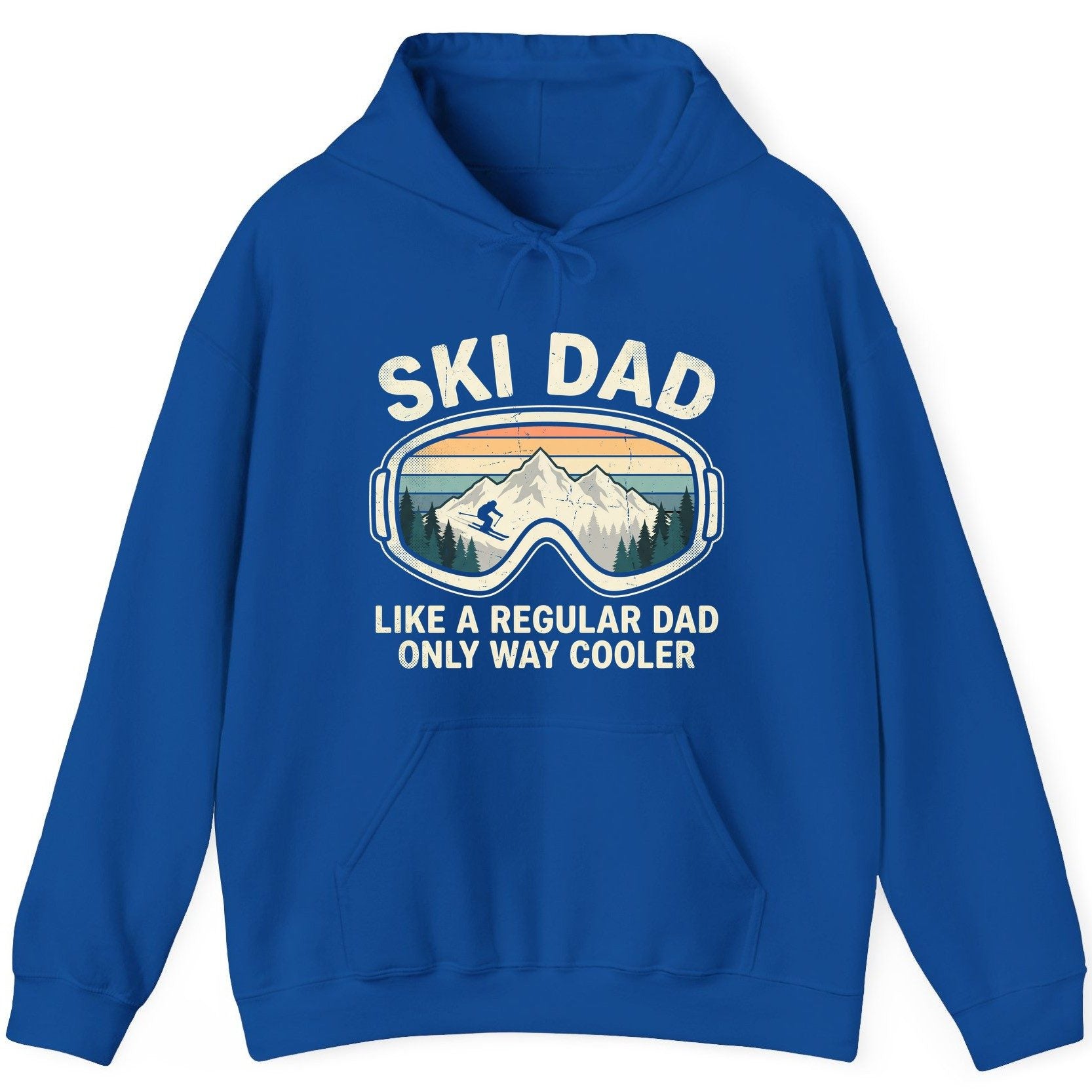 Ski Dad Like a Regular Dad Only Way Cooler skiing Hoodie Royal product mockup