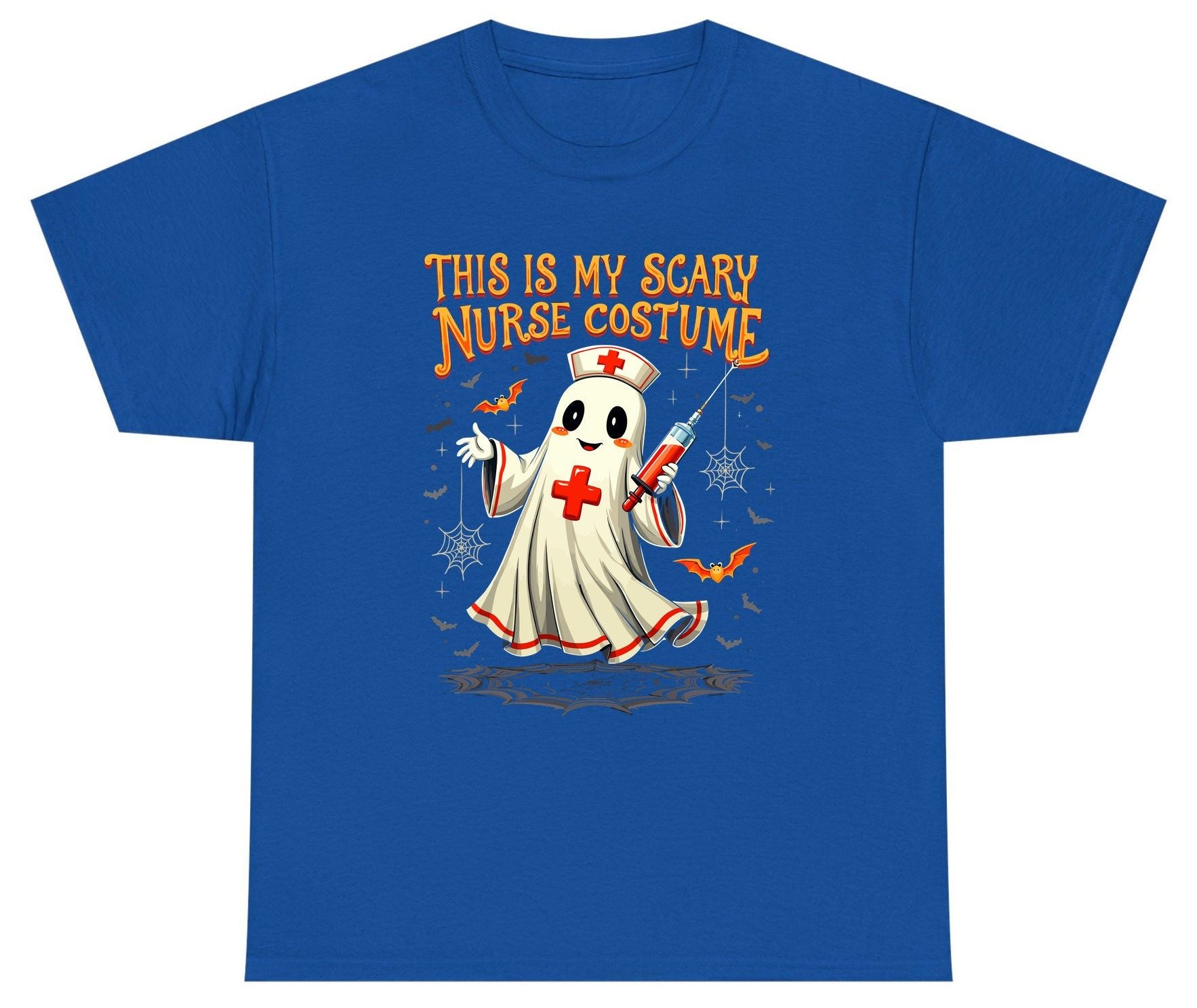 This Is My Scary Nurse Costume Halloween ghost nurse Youth T-Shirt Royal product mockup