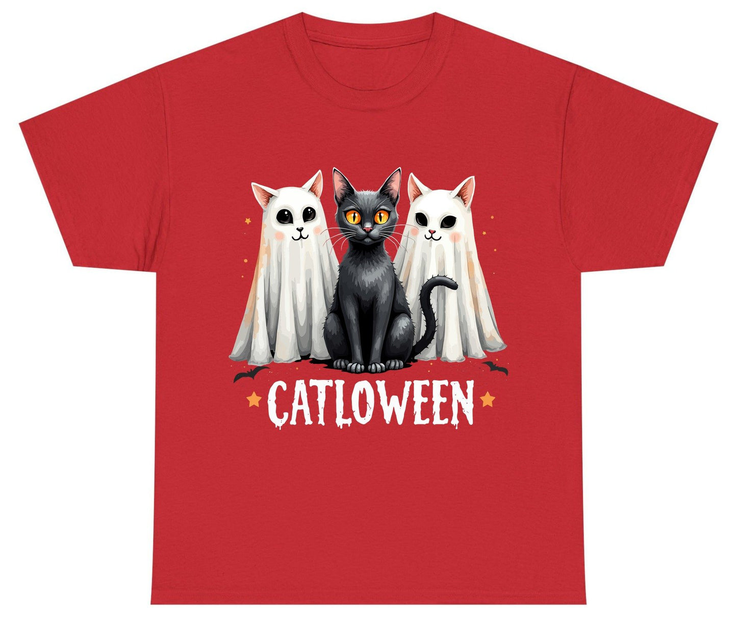 Catloween Halloween cats Youth T-Shirt Red product mockup