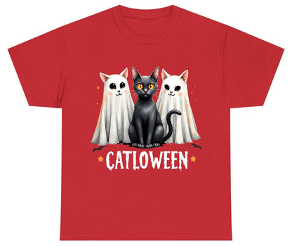 Catloween Halloween cats Youth T-Shirt Red product mockup