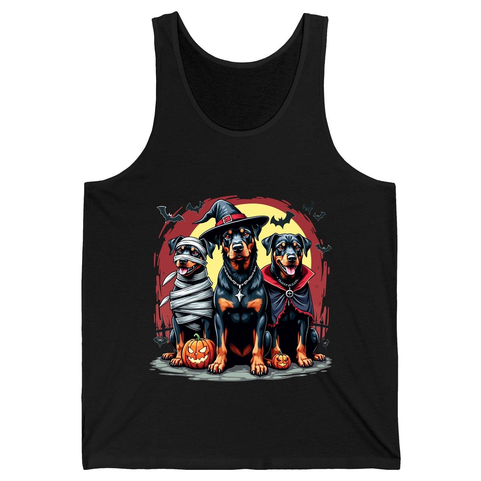 Rottweiler Halloween Costumes rottweiler Tank Top Black product mockup