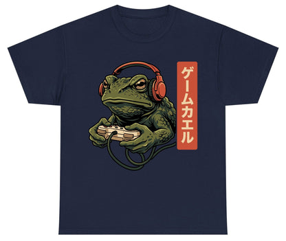 ゲームカエル gaming toad Youth T-Shirt Navy product mockup