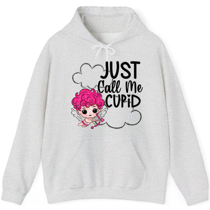 Just Call Me Cupid cupid Hoodie Ash product mockup