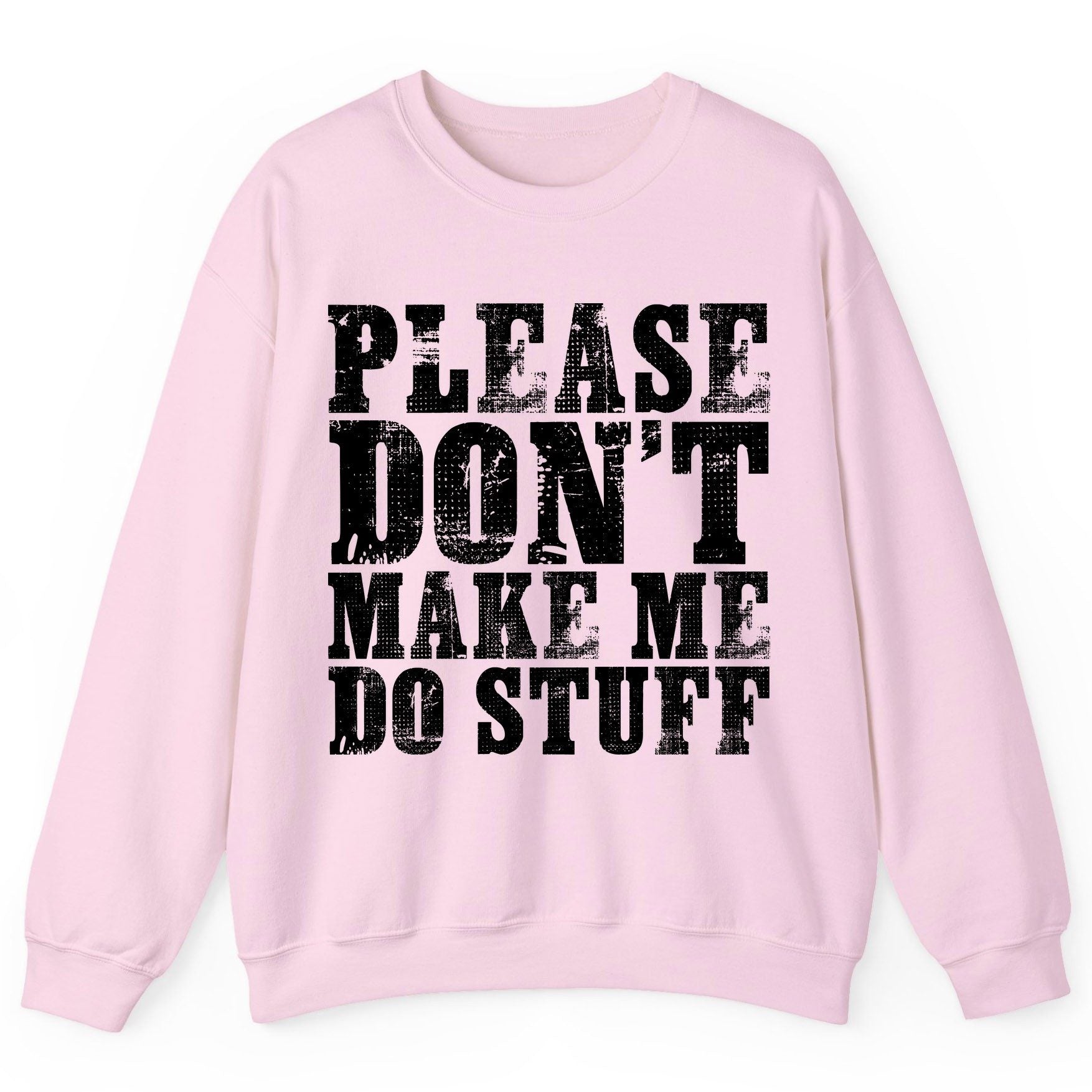 Solid Black Block minimalist geometric design Sweatshirt Light Pink product mockup