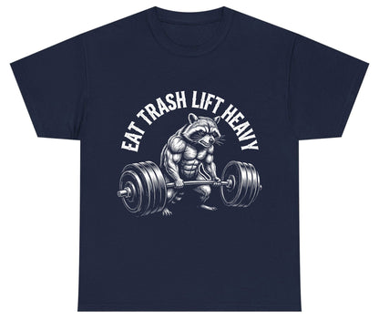 Eat Trash Lift Heavy raccoon Youth T-Shirt Navy product mockup
