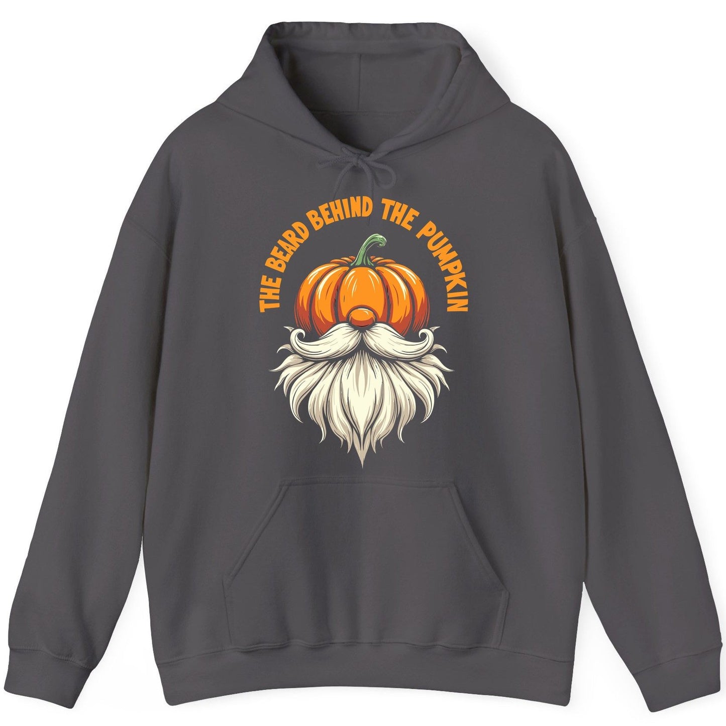 The Beard Behind the Pumpkin Halloween gnome Hoodie Charcoal product mockup