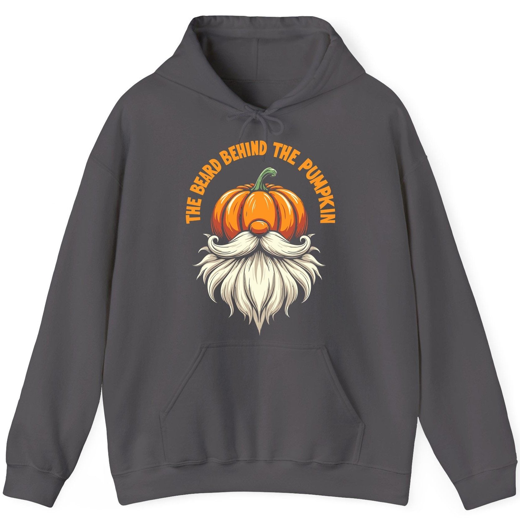 The Beard Behind the Pumpkin Halloween gnome Hoodie Charcoal product mockup