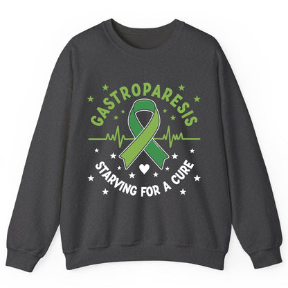 Gastroparesis Starving for a Cure gastroparesis awareness Sweatshirt Dark Heather product mockup