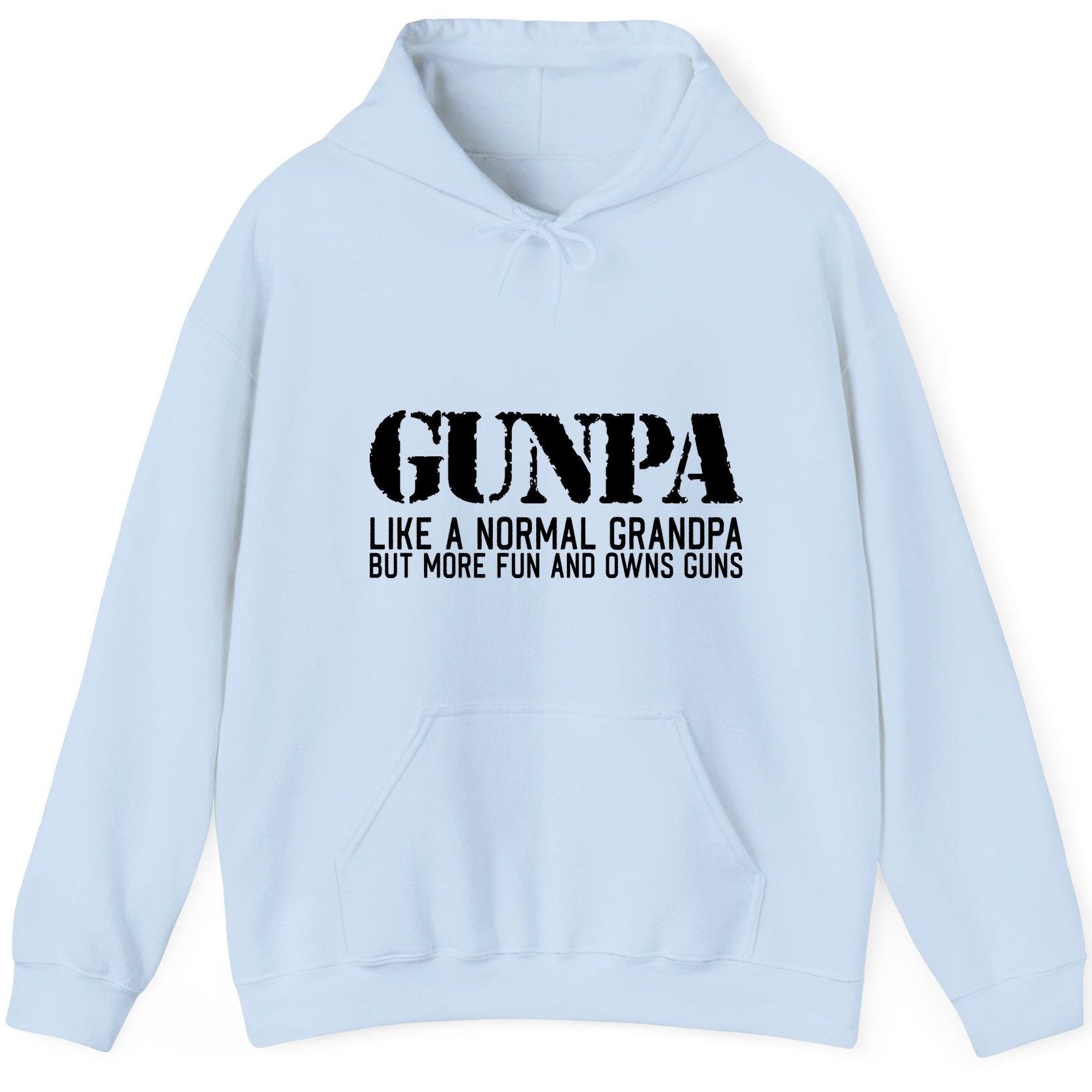 Gunpa Like a Normal Grandpa but More Fun and Owns Guns gun owning grandpa Hoodie Light Blue product mockup