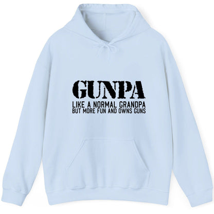 Gunpa Like a Normal Grandpa but More Fun and Owns Guns gun owning grandpa Hoodie Light Blue product mockup