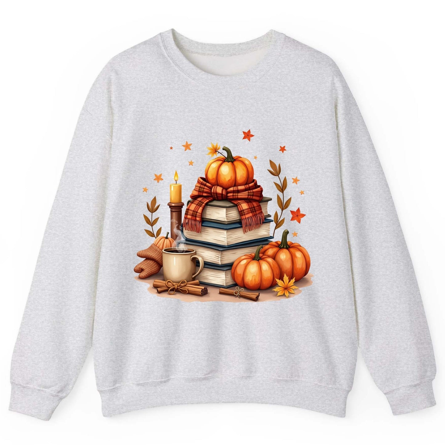 Cozy Autumn Reading Nook cozy autumn reading Sweatshirt Ash product mockup