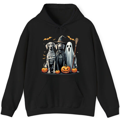 Halloween Weimaraner Dogs Halloween weimaraner dogs Hoodie Black product mockup