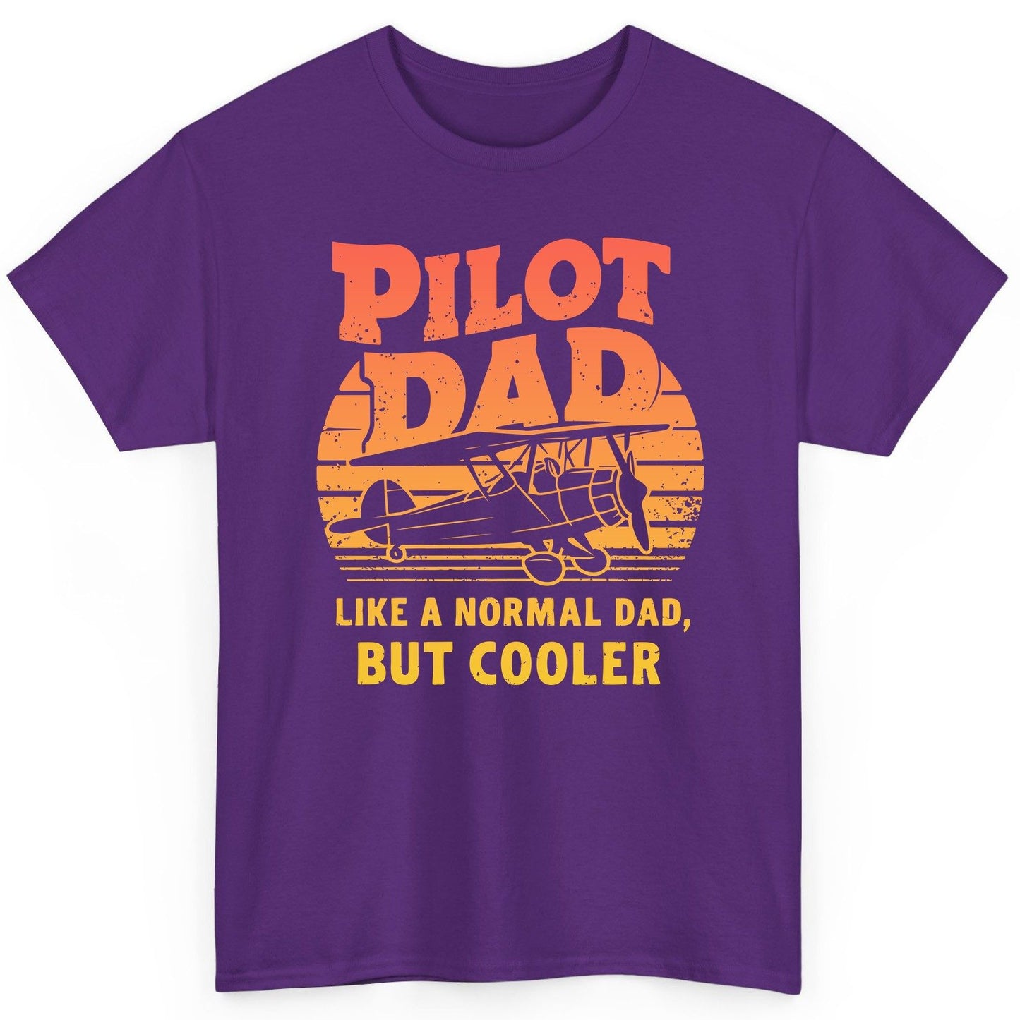 Pilot Dad Like a Normal Dad, but Cooler pilots T-Shirt Purple product mockup