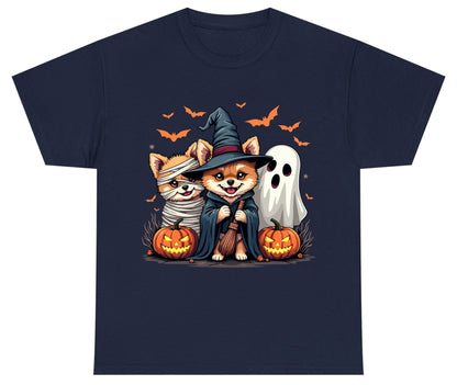 Cute Halloween Corgi Dogs Halloween corgis Youth T-Shirt Navy product mockup