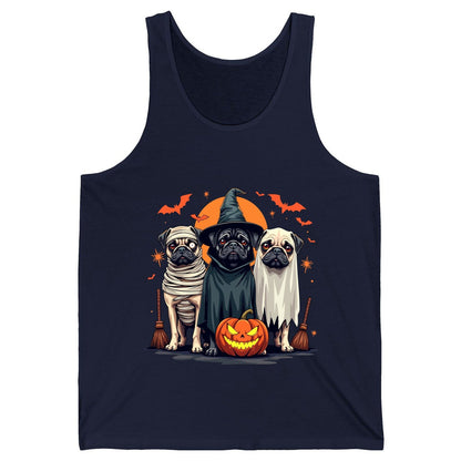 Halloween Pugs Costumes pugs Tank Top Navy product mockup