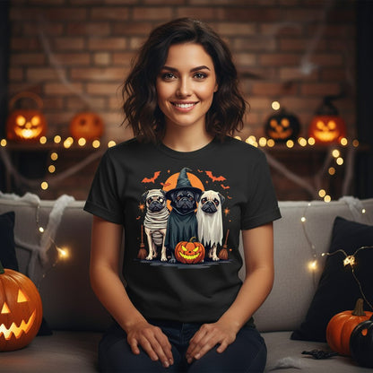 Halloween Pugs Costumes pugs T-Shirt Black lifestyle mockup