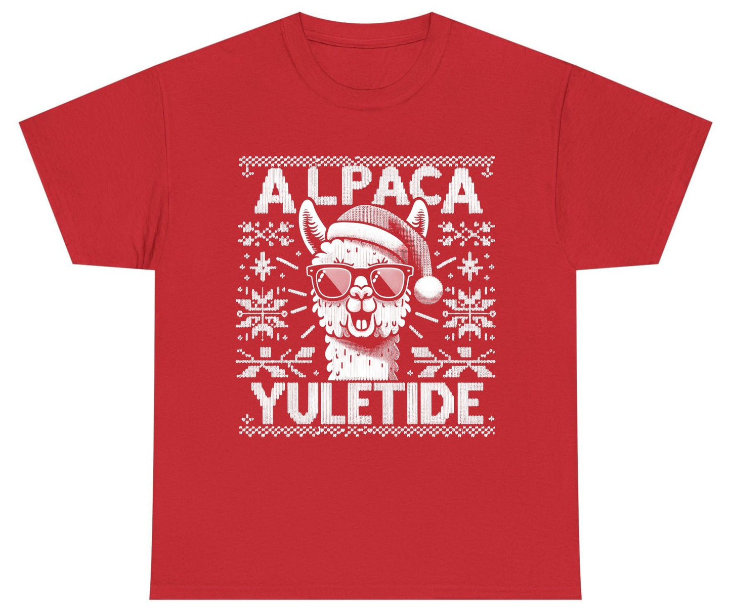 ALPACA Yuletide Funny Lovers Youth T-Shirt - product mockup - Red