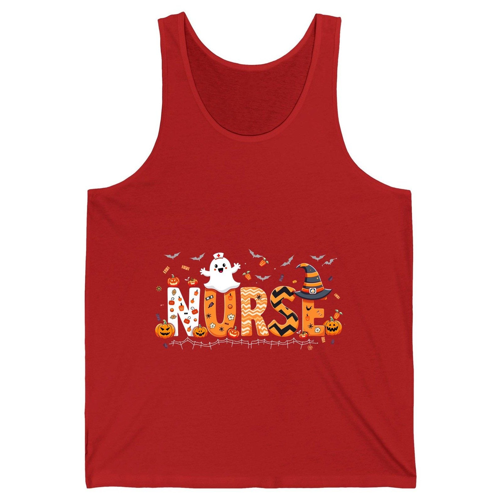 Nurse Halloween Tank Top Red product mockup